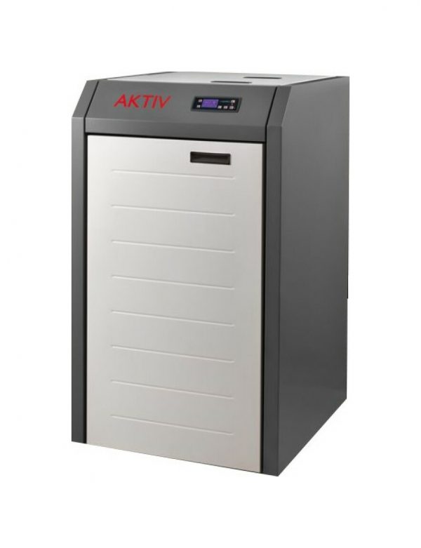 Caminetti Montegrappa AKTIV 35S Caldaia a pellet cm. 76 h. 125 - 33 kw - 350 m² - grigio
